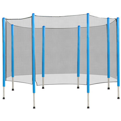 14FT Trampoline Net Enclosure Trampolining Bounce Safety Accessories w/ 8 Poles (Net Enclosure Only), Black - Gallery Canada