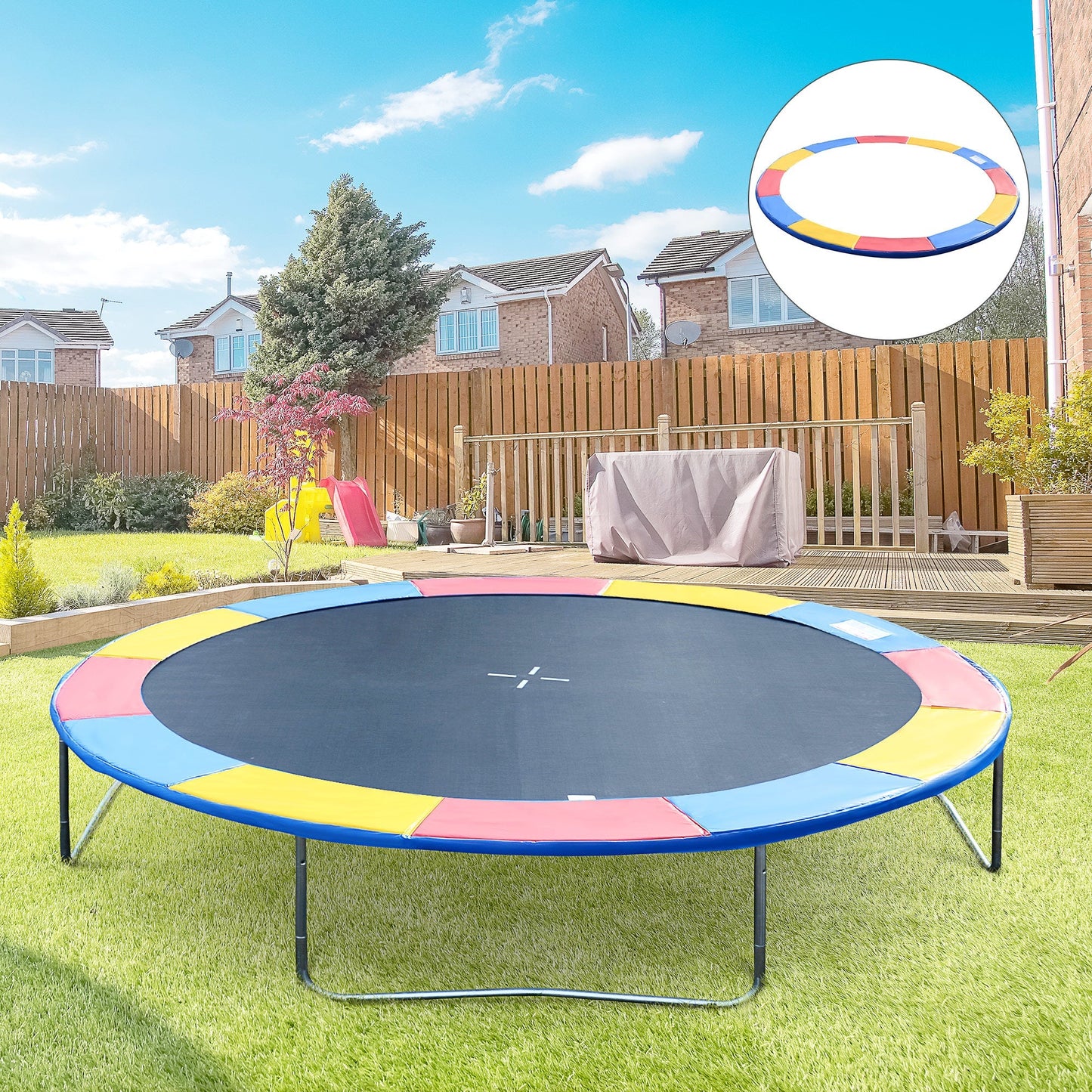 14FT Trampoline Pad Φ168" Replacement Jump Bounce Colorful Trampolines   at Gallery Canada