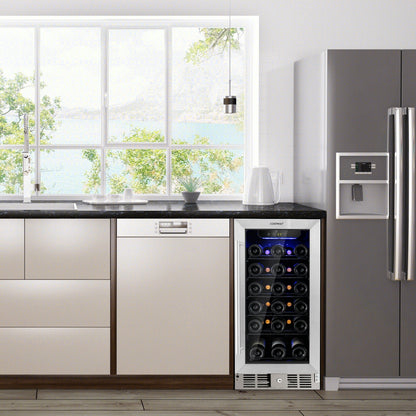 15 Inch 30-Bottle Wine Cooler with Temperature Memory, Black Wine & Beverage Coolers   at Gallery Canada