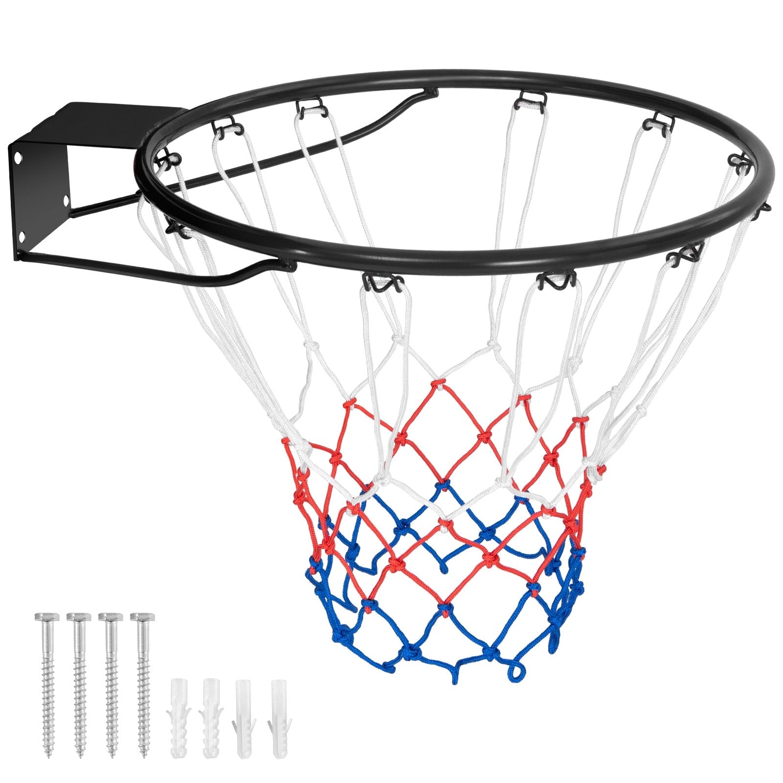 15-Inch Basketball Rim Goal Replacement with All Weather Net and Mounting Hardware, Black Sport Equipments Black  at Gallery Canada