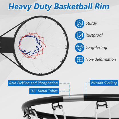 15-Inch Basketball Rim Goal Replacement with All Weather Net and Mounting Hardware, Black Sport Equipments   at Gallery Canada