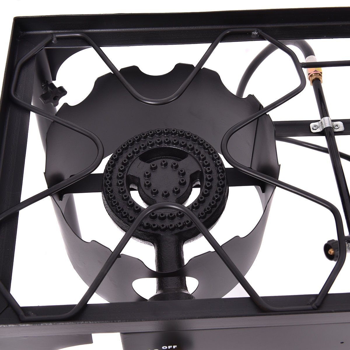 150 000 BTU Double Burner Outdoor Stove BBQ Grill, Black Outdoor Grills   at Gallery Canada