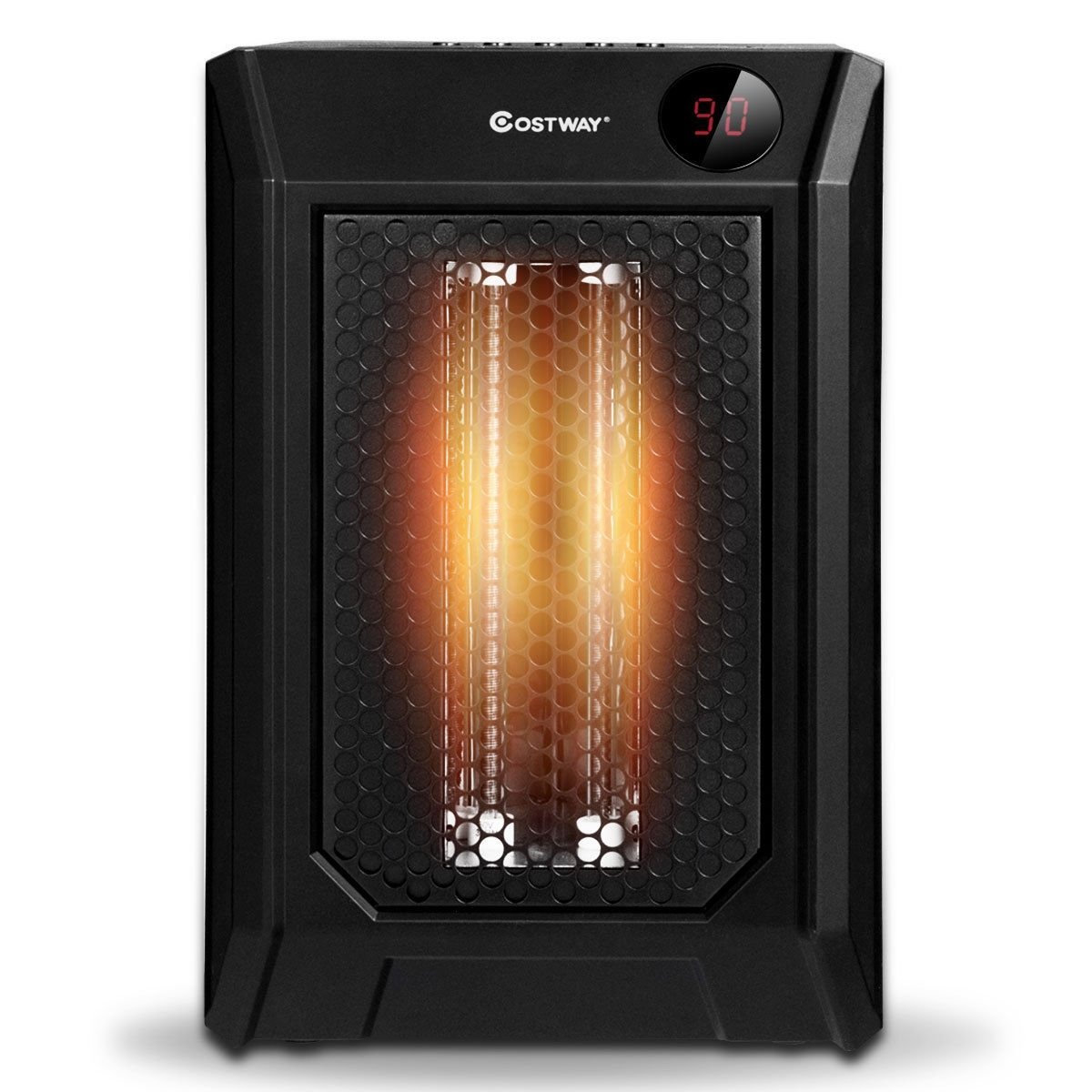 1500 W Remote Control Portable Electric Digital Quartz Space Heater, Black Space Heaters   at Gallery Canada