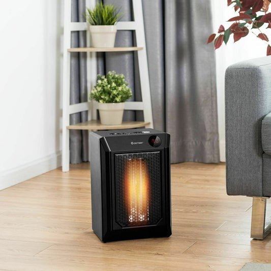 1500 W Remote Control Portable Electric Digital Quartz Space Heater, Black Space Heaters   at Gallery Canada