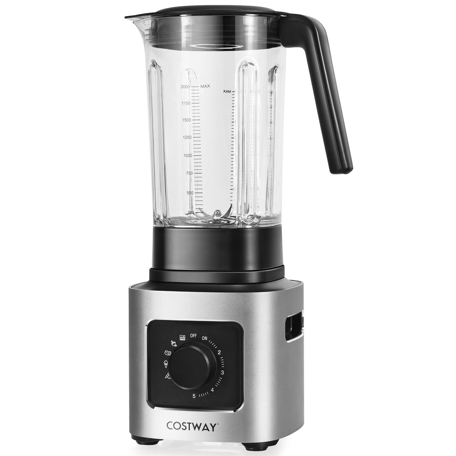 1500W 5-Speed Countertop Smoothie Blender with 5 Presets and 68oz Tritan Jar, Silver Food Mixers & Blenders   at Gallery Canada