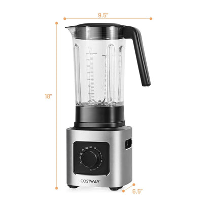 1500W 5-Speed Countertop Smoothie Blender with 5 Presets and 68oz Tritan Jar, Silver Food Mixers & Blenders   at Gallery Canada