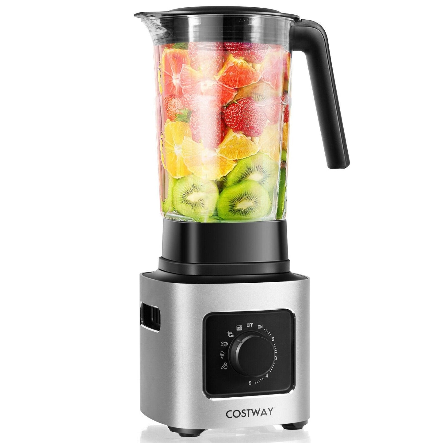 1500W 5-Speed Countertop Smoothie Blender with 5 Presets and 68oz Tritan Jar, Silver Food Mixers & Blenders   at Gallery Canada