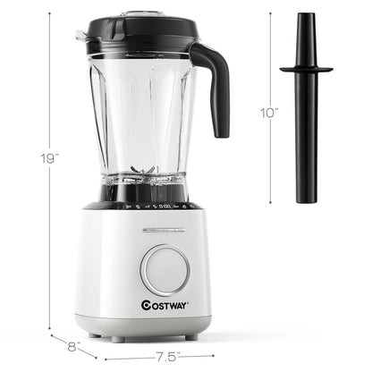 1500W Countertop Smoothies Blender with 10 Speed and 6 Pre-Setting Programs, White Food Mixers & Blenders   at Gallery Canada