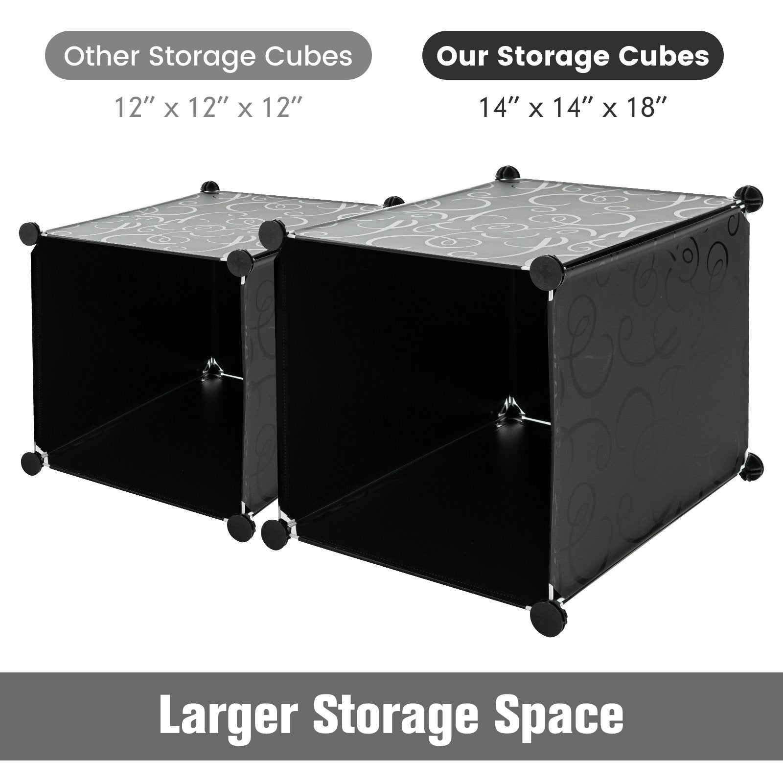 16-Cube Storage Organizer with 16 Doors and 2 Hanging Rods, Black Clothing & Closet Storage   at Gallery Canada