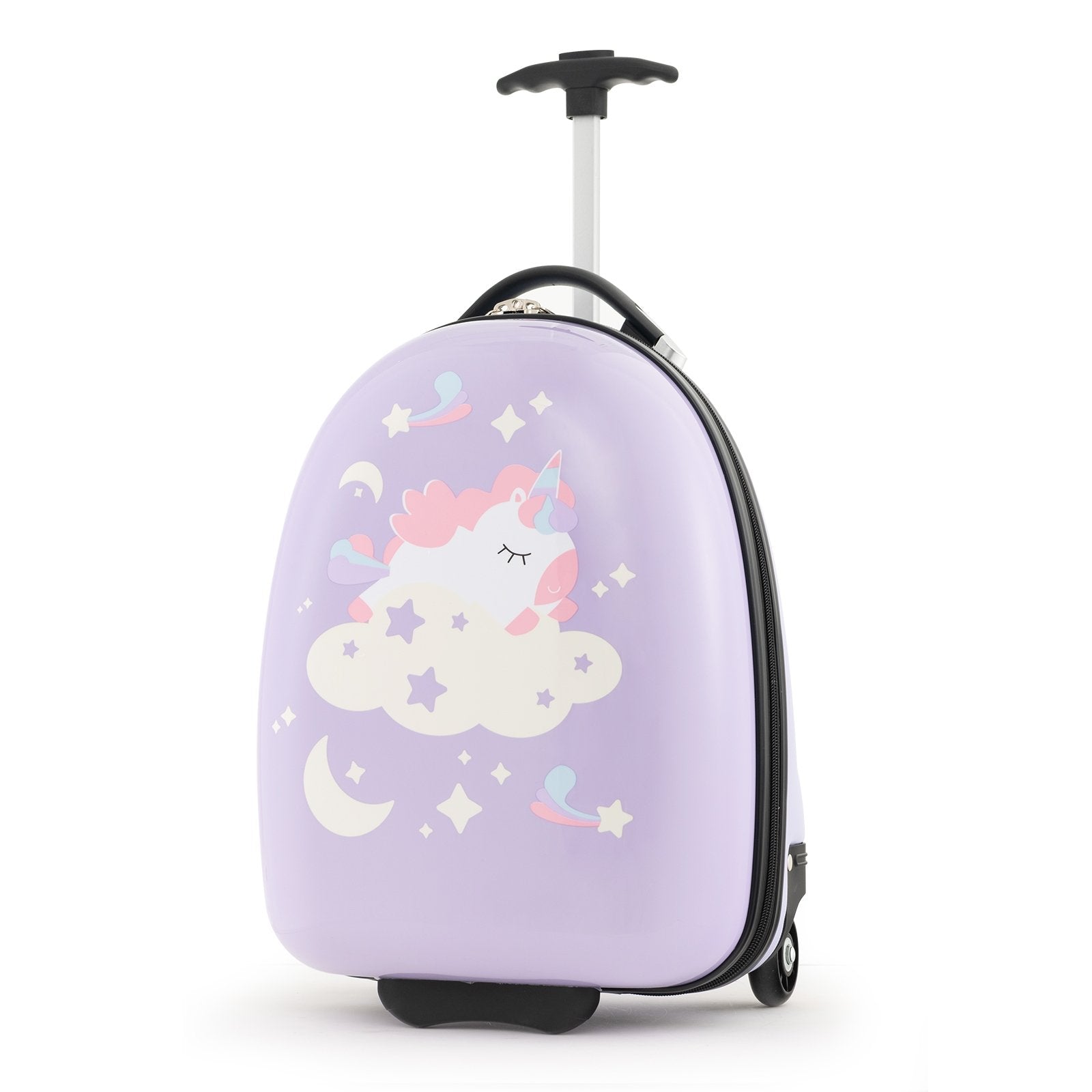 16 Inch Kids Carry-On Luggage Hard Shell Suitcase with Wheels, Pink Kids Luggage   at Gallery Canada