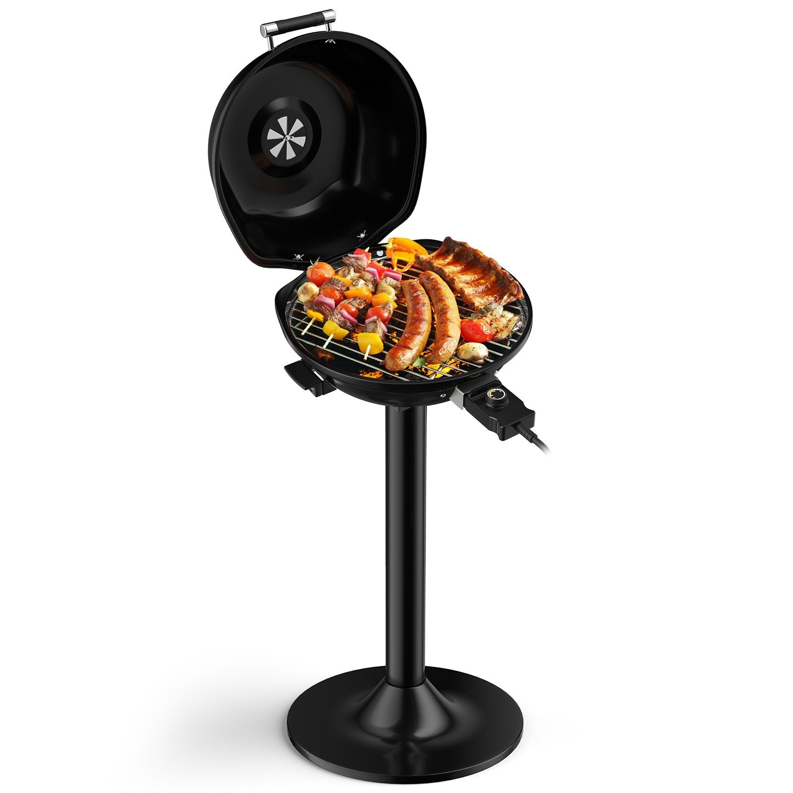 1600W Portable Electric BBQ Grill with Removable Non-Stick Rack, Black Outdoor Grills   at Gallery Canada