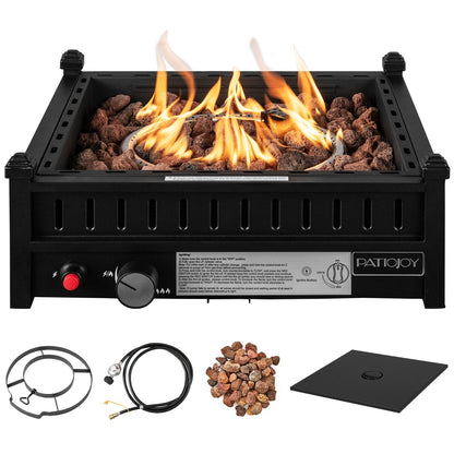 16.5 Inch Tabletop Propane Fire Pit with Simple Ignition System, Black Fire Pits   at Gallery Canada