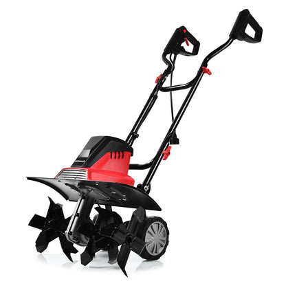 17-Inch 13.5 Amp Corded Electric Tiller and Cultivator 9-Inch Tilling Depth, Black & Red Garden Tools   at Gallery Canada