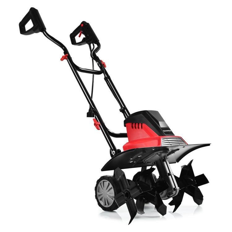 17-Inch 13.5 Amp Corded Electric Tiller and Cultivator 9-Inch Tilling Depth, Black & Red Garden Tools   at Gallery Canada