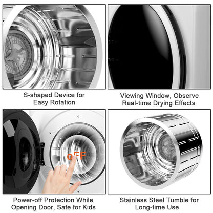 1700W Electric Tumble Laundry Dryer with Steel Tub Dryers   at Gallery Canada