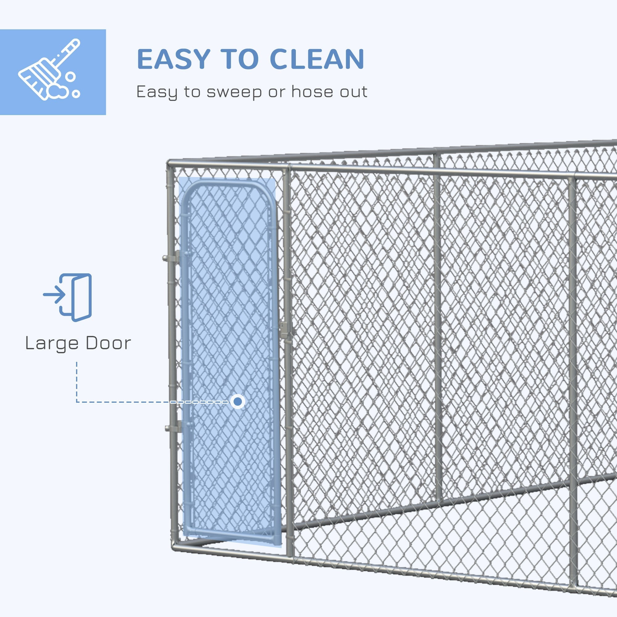 172.2 Sq. Ft. Dog Playpen Outdoor with Galvanized Steel Frame, for Small and Medium Dogs, 13' L x 13' W x 5.9' H Houses, Kennels & Pens   at Gallery Canada