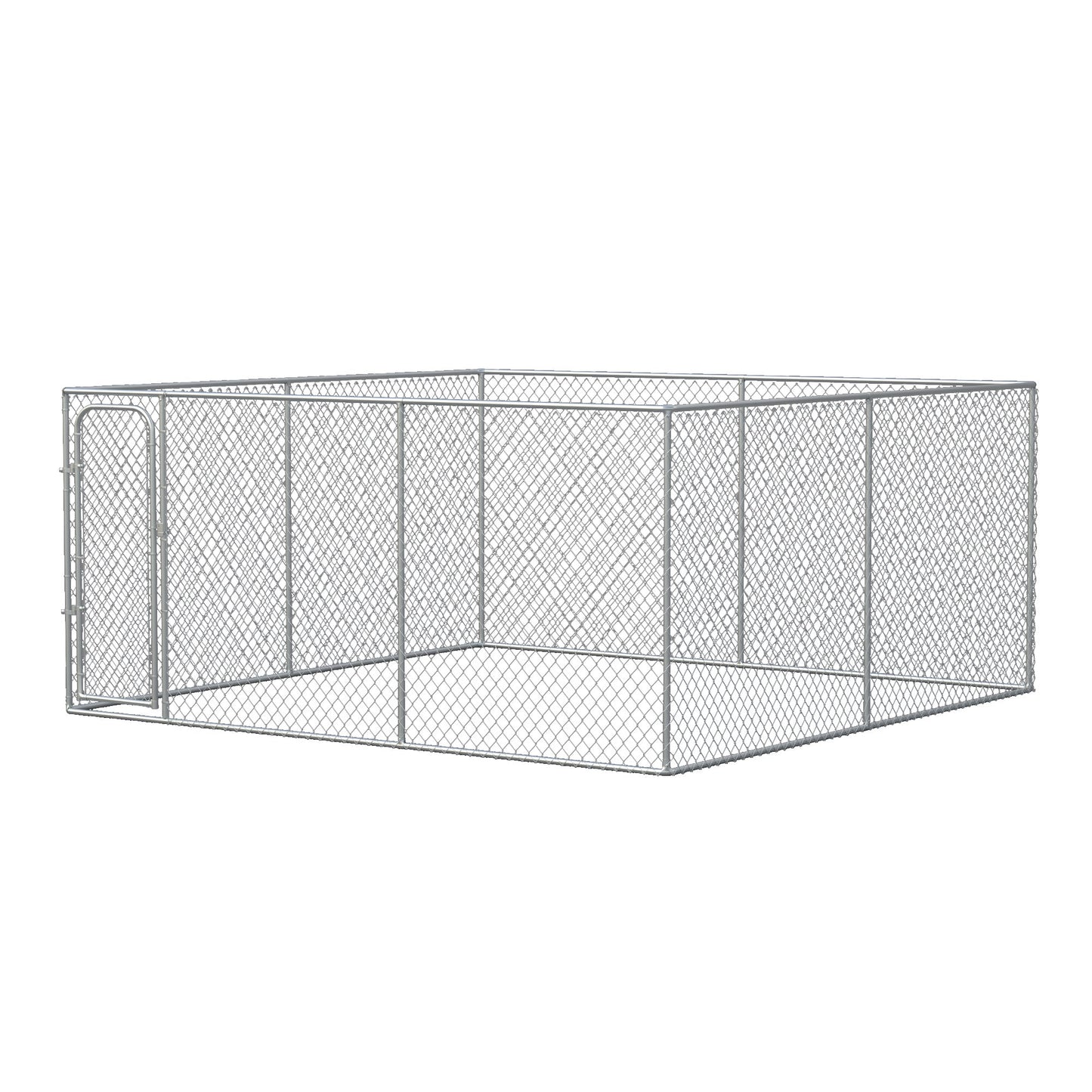 172.2 Sq. Ft. Dog Playpen Outdoor with Galvanized Steel Frame, for Small and Medium Dogs, 13' L x 13' W x 5.9' H Houses, Kennels & Pens Silver  at Gallery Canada