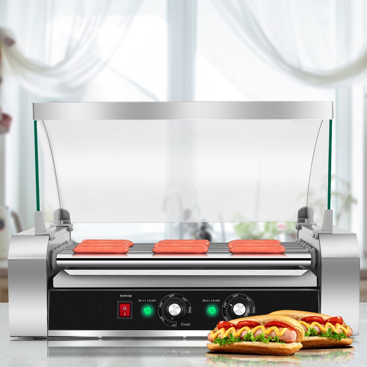 18 Hot Dog 7 Roller Grill Commercial Cooker, Silver Food Warmers & Burners   at Gallery Canada