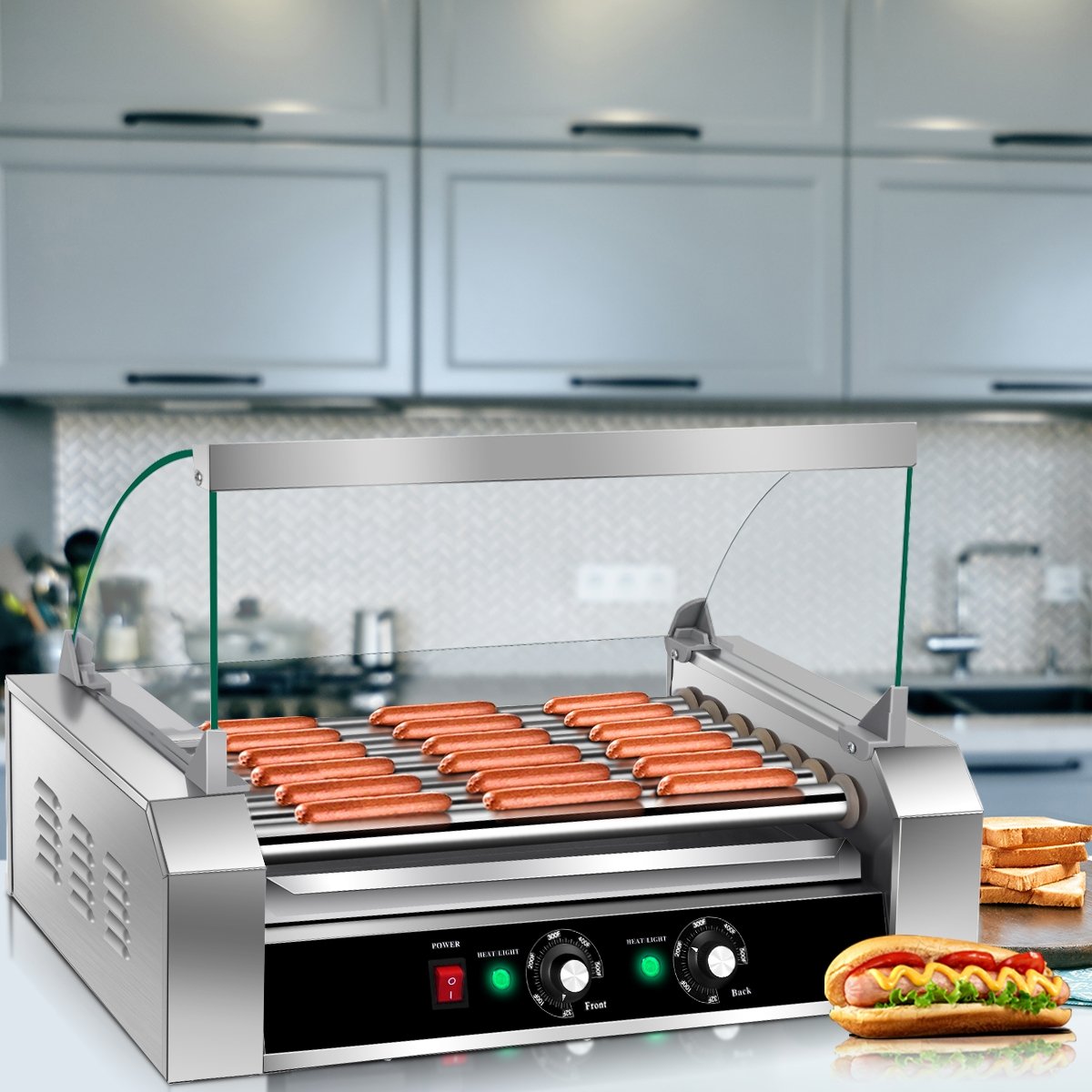 18 Hot Dog 7 Roller Grill Commercial Cooker, Silver Food Warmers & Burners   at Gallery Canada