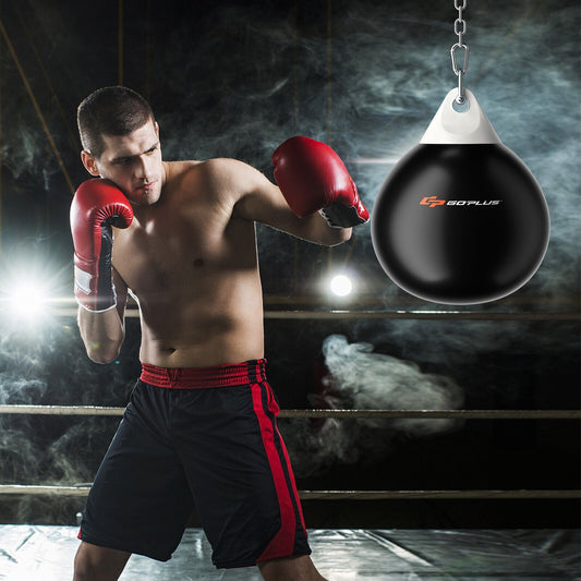 18 Inch 110 Pound Heavy Punching Water Aqua Bag with Adjustable Metal Chain, Black Boxing & Martial Arts   at Gallery Canada