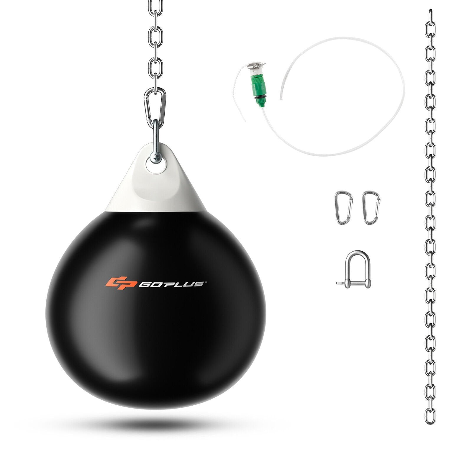 18 Inch 110 Pound Heavy Punching Water Aqua Bag with Adjustable Metal Chain, Black Boxing & Martial Arts   at Gallery Canada