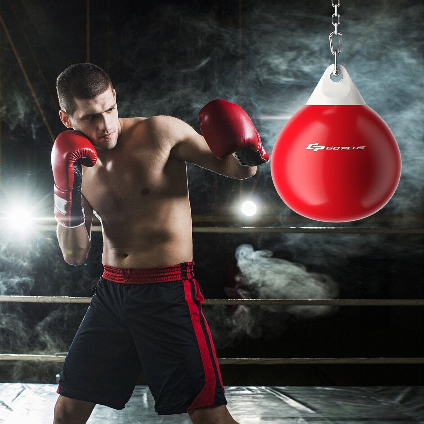 18 Inch 110 Pound Heavy Punching Water Aqua Bag with Adjustable Metal Chain, Red Boxing & Martial Arts   at Gallery Canada