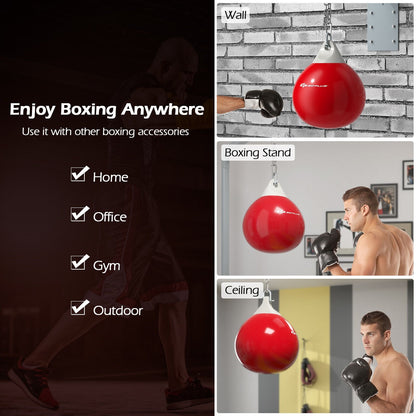 18 Inch 110 Pound Heavy Punching Water Aqua Bag with Adjustable Metal Chain, Red Boxing & Martial Arts   at Gallery Canada