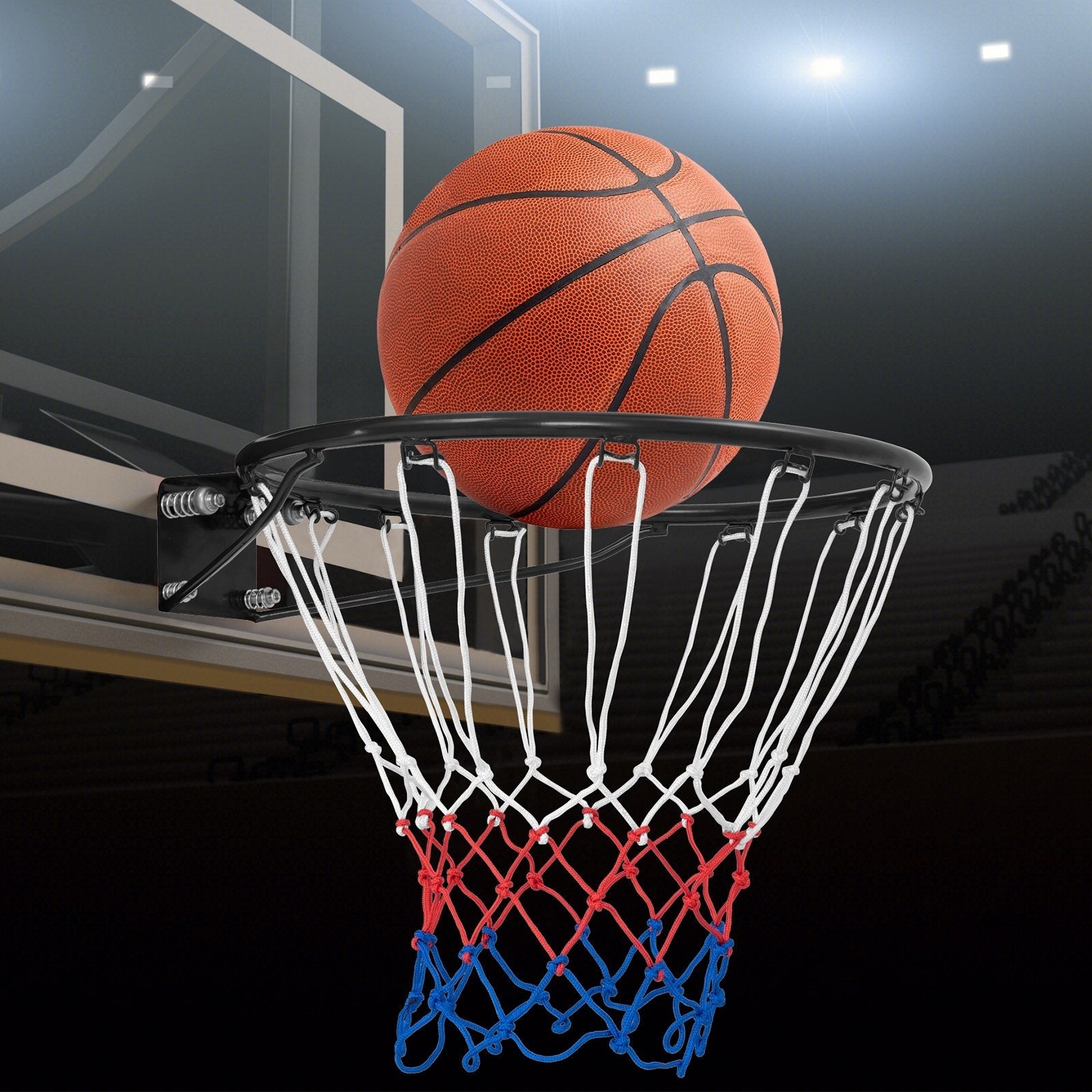 18-Inch Basketball Rim Goal Replacement with All Weather Net and Mounting Hardware, Black Sport Equipments   at Gallery Canada