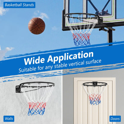 18-Inch Basketball Rim Goal Replacement with All Weather Net and Mounting Hardware, Black Sport Equipments   at Gallery Canada