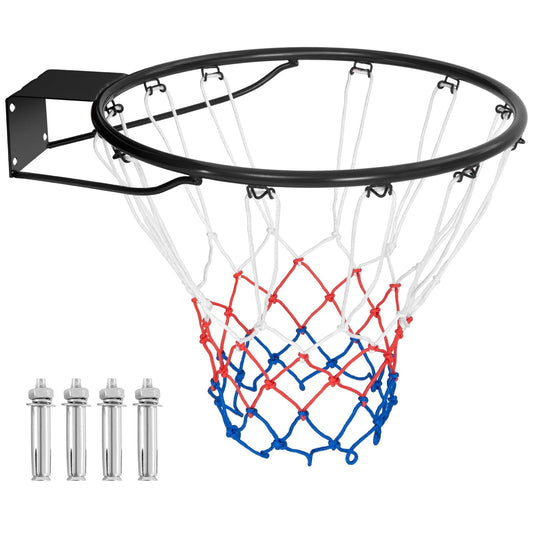 18-Inch Basketball Rim Goal Replacement with All Weather Net and Mounting Hardware, Black Sport Equipments Black  at Gallery Canada