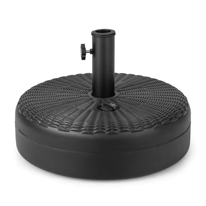 18 Inch Fillable Heavy-Duty Round Umbrella Base Stand, Black Outdoor Umbrella Bases   at Gallery Canada