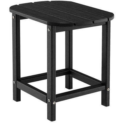 18 Inch Weather Resistant Side Table for Garden Yard Patio, Black Patio Coffee Tables   at Gallery Canada