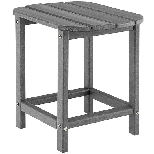 18 Inch Weather Resistant Side Table for Garden Yard Patio, Gray Patio Coffee Tables   at Gallery Canada