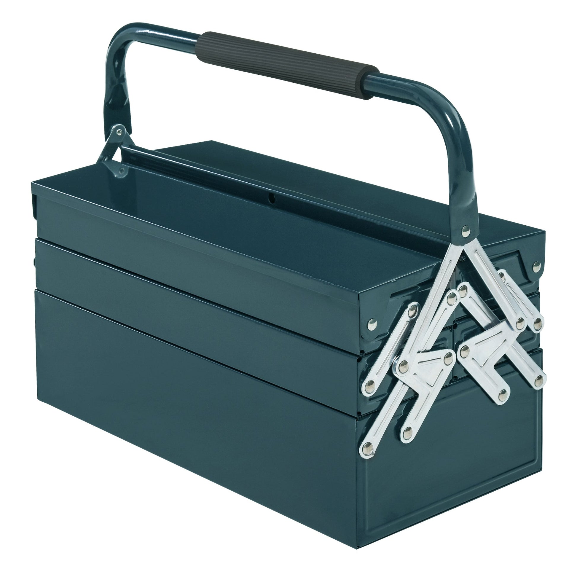 18" inches Metal Tool Box Portable 5-Tray Cantilever Steel Tool Chest Cabinet, Dark Green Tool Organizers Dark Green  at Gallery Canada