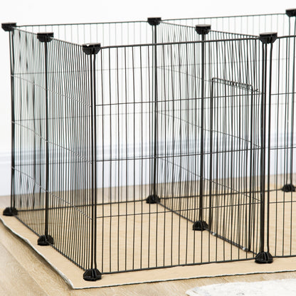 18 Panels Small Animal Cage w/ Water-resistant Mat, Doors, Guinea Pig Playpen, Portable Metal Wire for Hedgehogs Houses & Habitats   at Gallery Canada