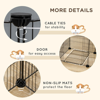 18 Panels Small Animal Cage with Doors, Guinea Pig Playpen, Portable Metal Wire Yard for Hedgehogs Houses & Habitats   at Gallery Canada