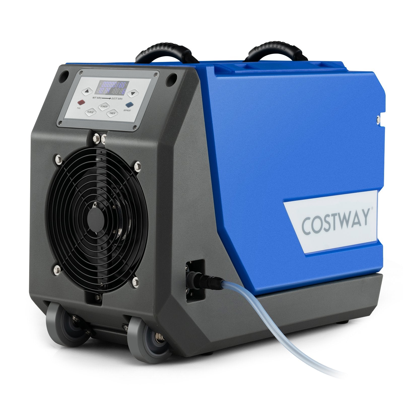 180 PPD Commercial Dehumidifier with Pump Drain Hose and Wheels, Blue Dehumidifiers   at Gallery Canada