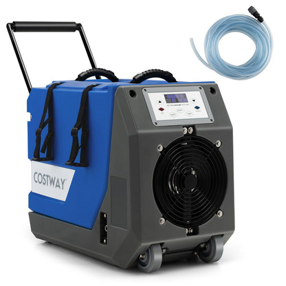 180 PPD Commercial Dehumidifier with Pump Drain Hose and Wheels, Blue Dehumidifiers   at Gallery Canada