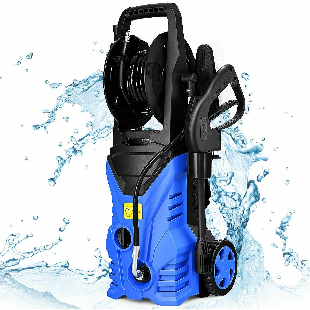 1800W 2030PSI Electric Pressure Washer Cleaner with Hose Reel, Blue Pressure Washers   at Gallery Canada