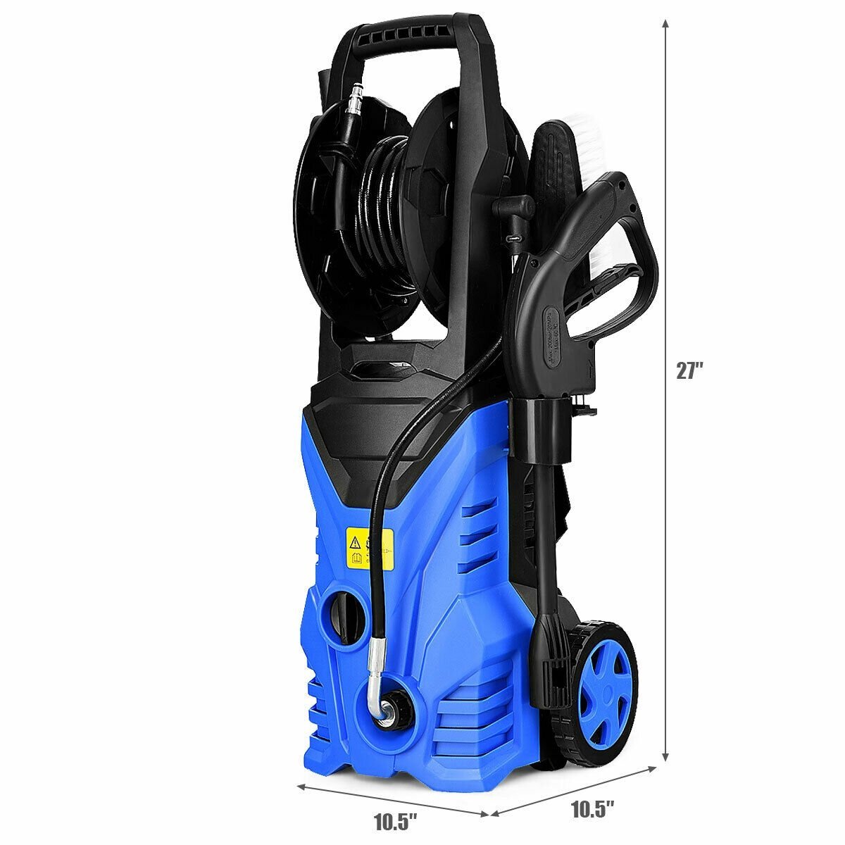 1800W 2030PSI Electric Pressure Washer Cleaner with Hose Reel, Blue Pressure Washers   at Gallery Canada