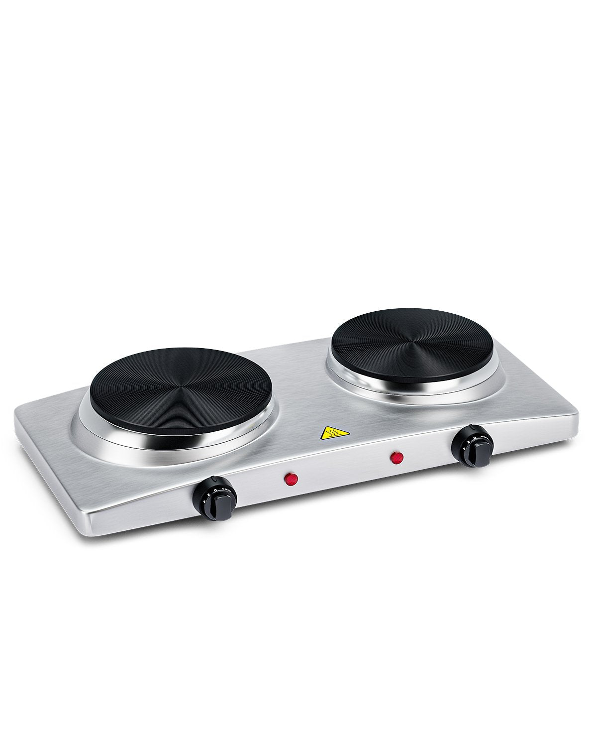 1800W Double Hot Plate Electric Countertop Burner, Silver Food Warmers & Burners   at Gallery Canada