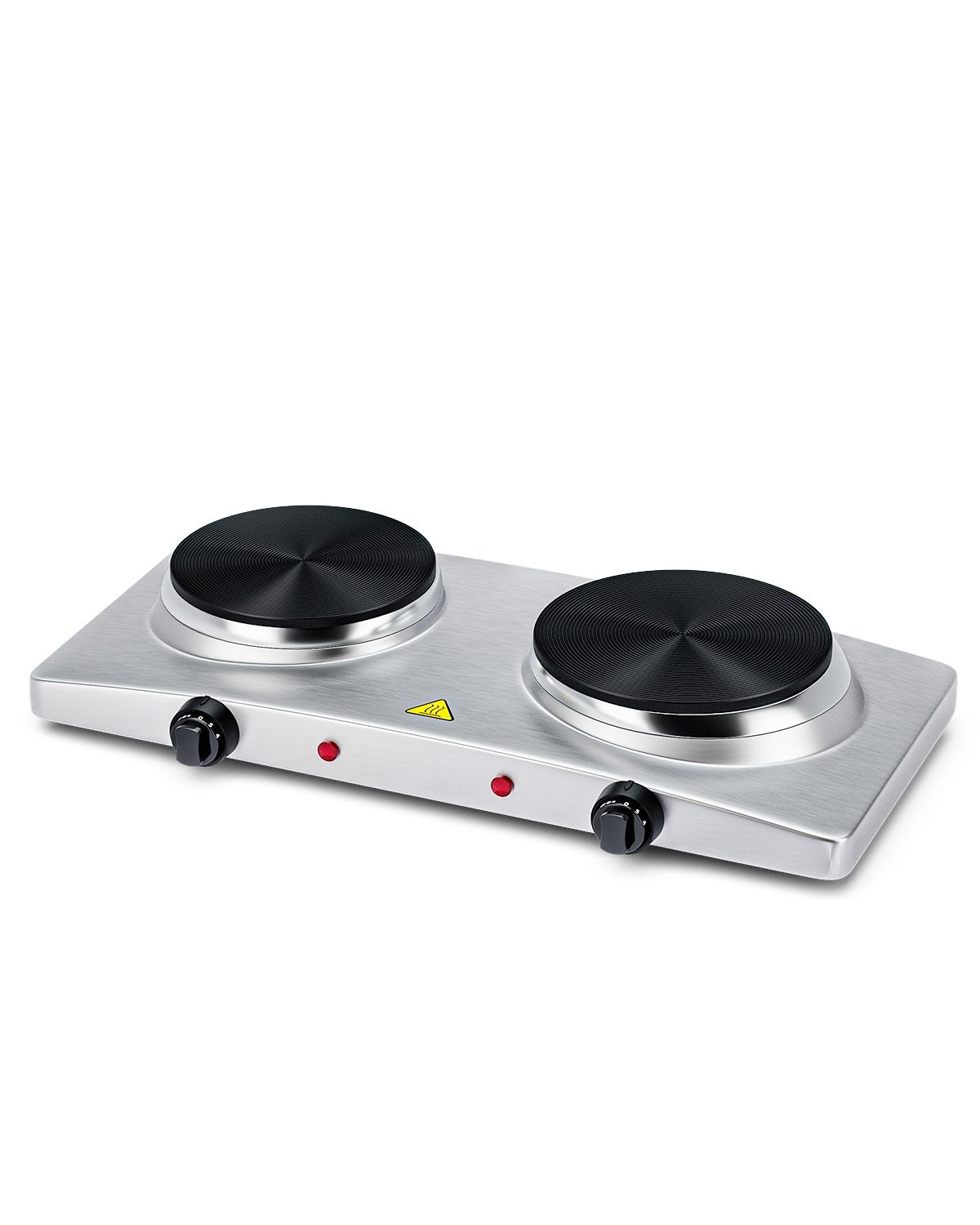 1800W Double Hot Plate Electric Countertop Burner, Silver Food Warmers & Burners   at Gallery Canada