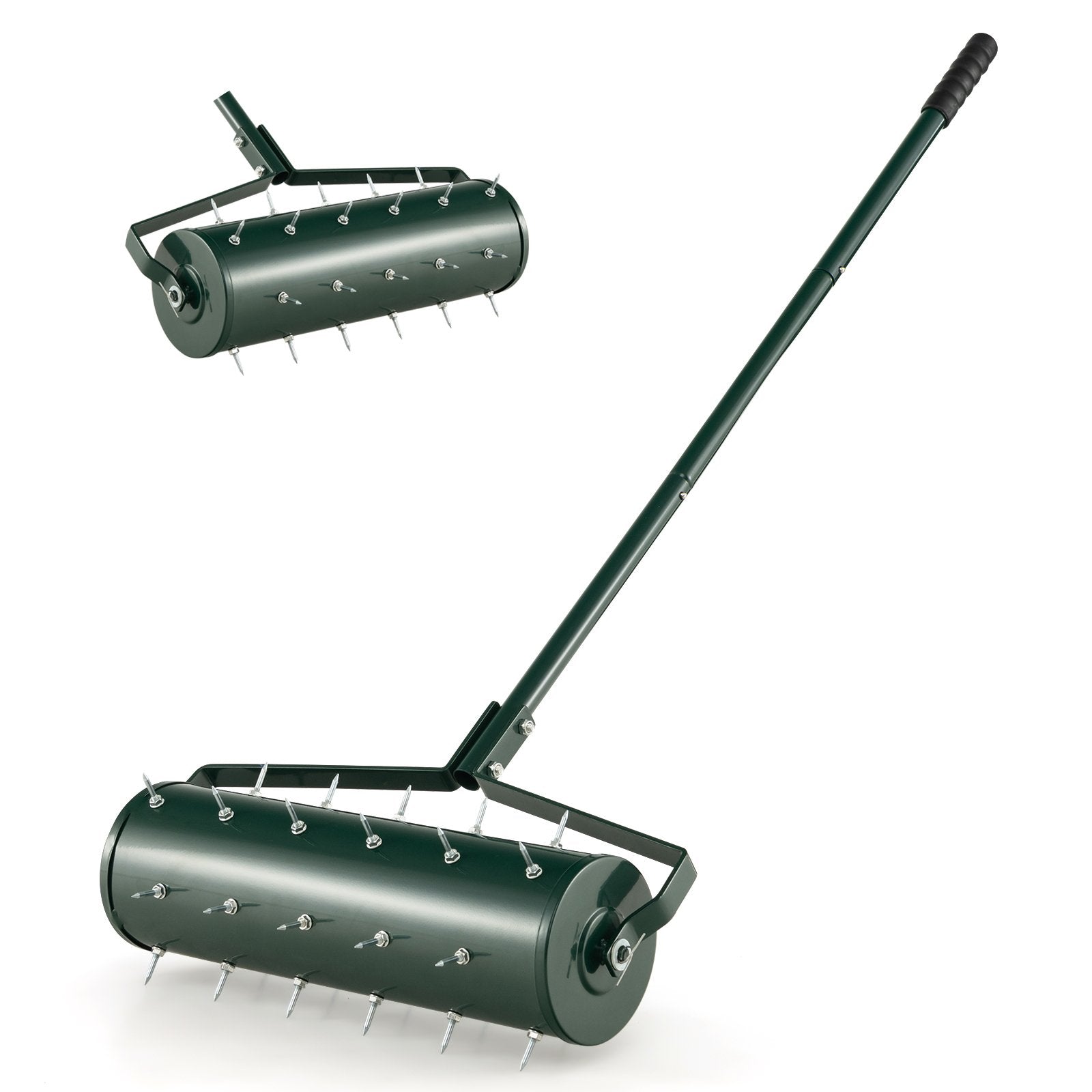 18/21 Inch Manual Lawn Aerator with Detachable Handle Filled with Sand or Stone-21 inches, Green Lawn Care Tools   at Gallery Canada