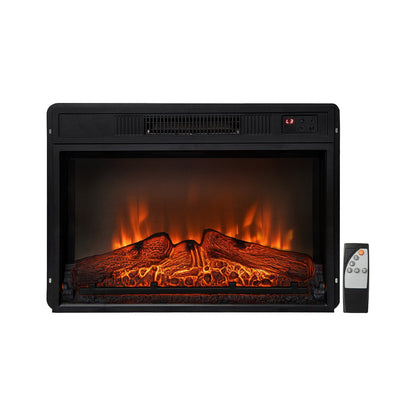 18/23 Inch Electric Fireplace Inserted with Adjustable LED Flame-23 inches, Black Fireplaces   at Gallery Canada