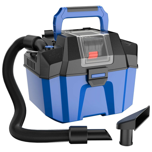 18V Wet Dry Vacuum 2.7 Gal 4 Peak HP Cordless Shop Vac 2.0 AH Battery, Blue Vacuums & Cleaners   at Gallery Canada