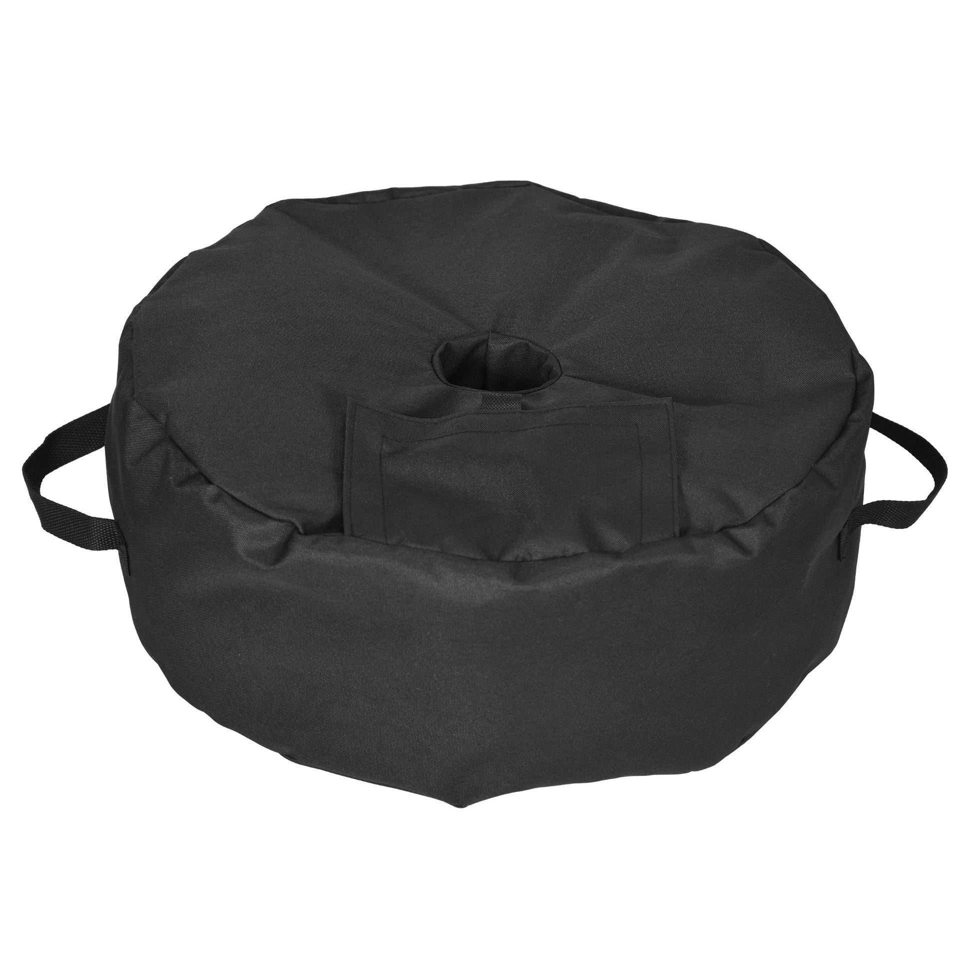 19" Round Patio Umbrella Base Weight Sand Bag Weather Resistant Garden Parasol Weight Base Stand Holder Weights w/ Scoop Up 88lbs Black Umbrella Bases Black  at Gallery Canada