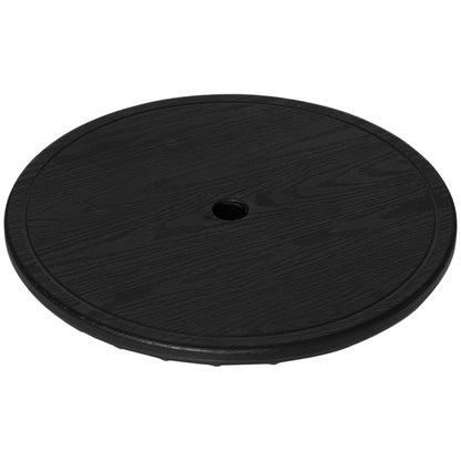 19.7" Round Patio Umbrella Table Tray for Swimming Pool, Beach, Patio, Deck, Garden, Easy to Install, Black Patio Umbrellas Black  at Gallery Canada