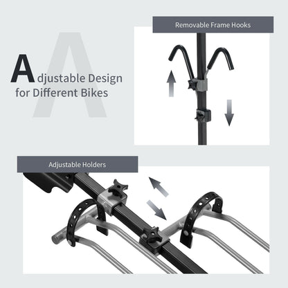 2-Bike Hitch Mount Bike Rack for 1-1/4 Inch or 2 Inch Receiver, Black Garages   at Gallery Canada