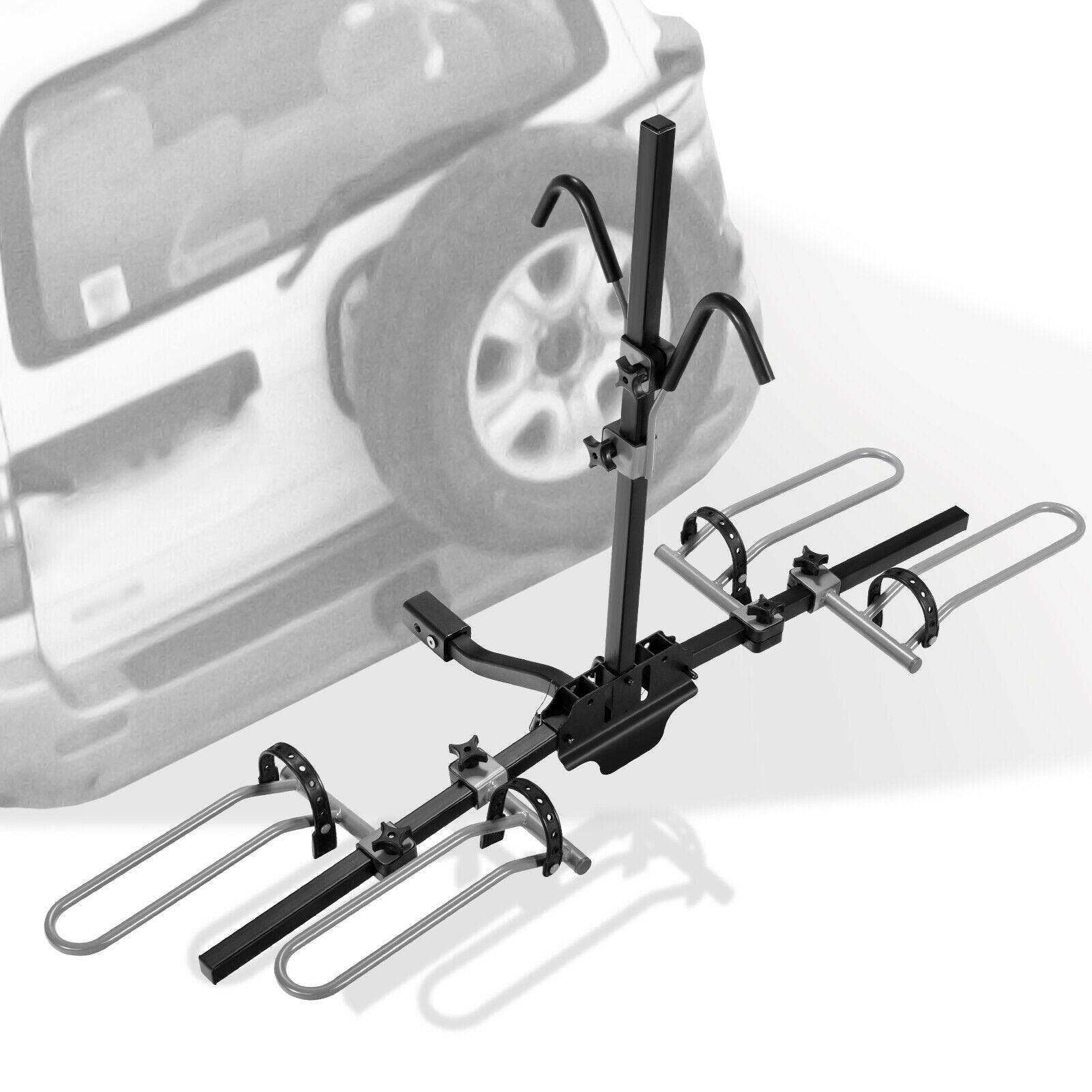 2-Bike Hitch Mount Bike Rack for 1-1/4 Inch or 2 Inch Receiver, Black Garages   at Gallery Canada