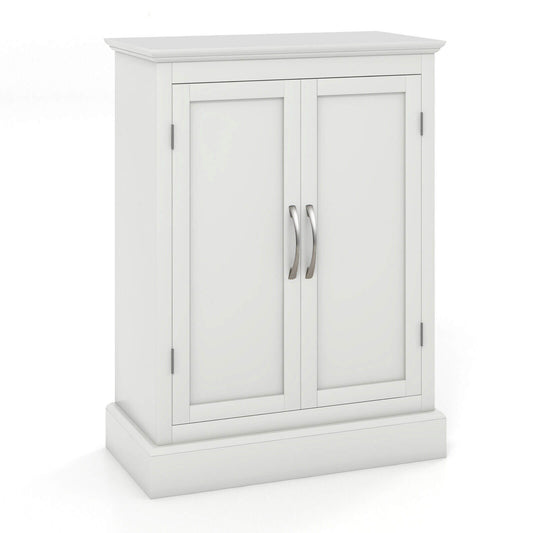 2-Door Freestanding Bathroom Cabinet with Adjustable Shelves, White Floor Cabinets   at Gallery Canada